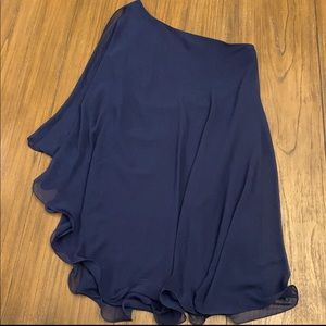 LAUREN Ralph Lauren One Shoulder Navy Dress